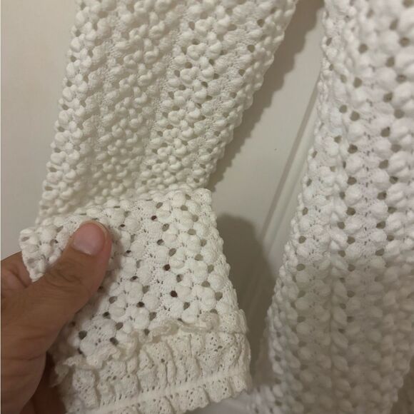 MAJE Limo Embroidered crochet long sleeved sweater - Picture 8 of 10